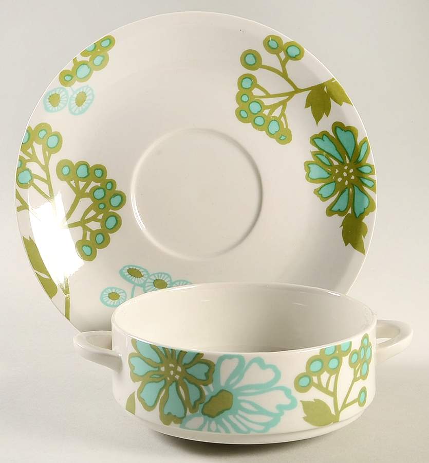 Scarlett Flat Cream Soup Bowl & Saucer Set by Villeroy & Boch-1