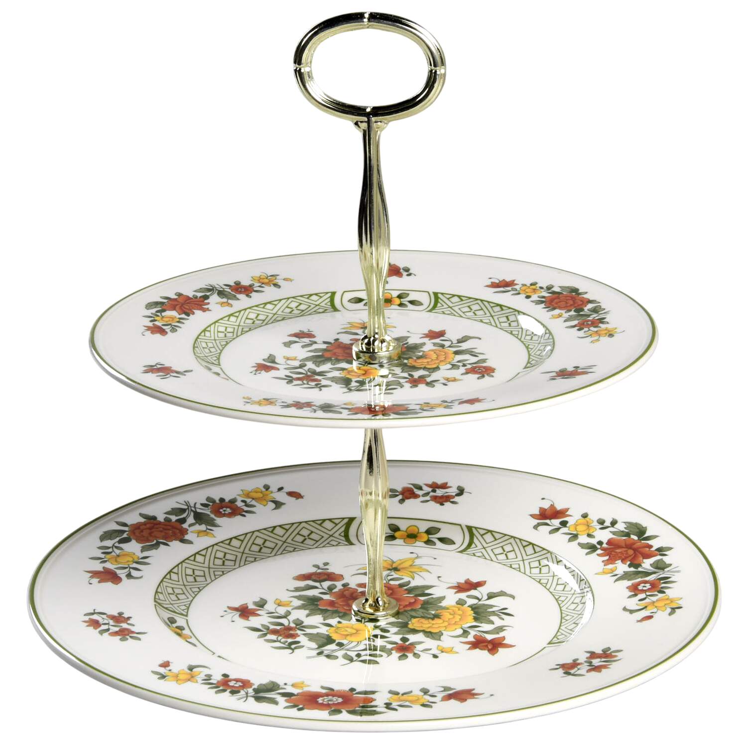 Summer Day 6 5/8"-10"  2 Tiered Serving Tray (Dp, Sp) HC by Villeroy & Boch-1
