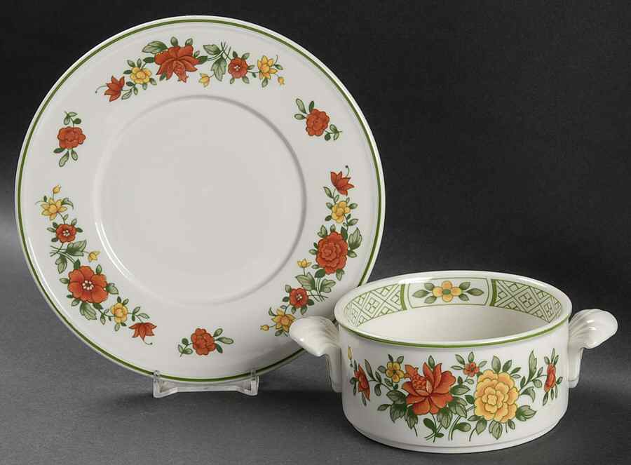 Summer Day Flat Cream Soup Bowl & Saucer Set by Villeroy & Boch-1