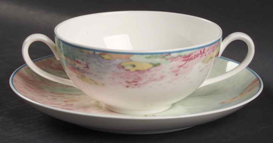 Summer Dreams Footed Cream Soup Bowl & Saucer Set by Villeroy & Boch-1