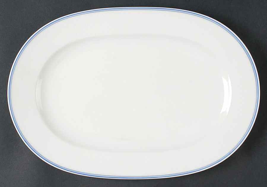 Tipo Blue 13" Oval Serving Platter by Villeroy & Boch-1