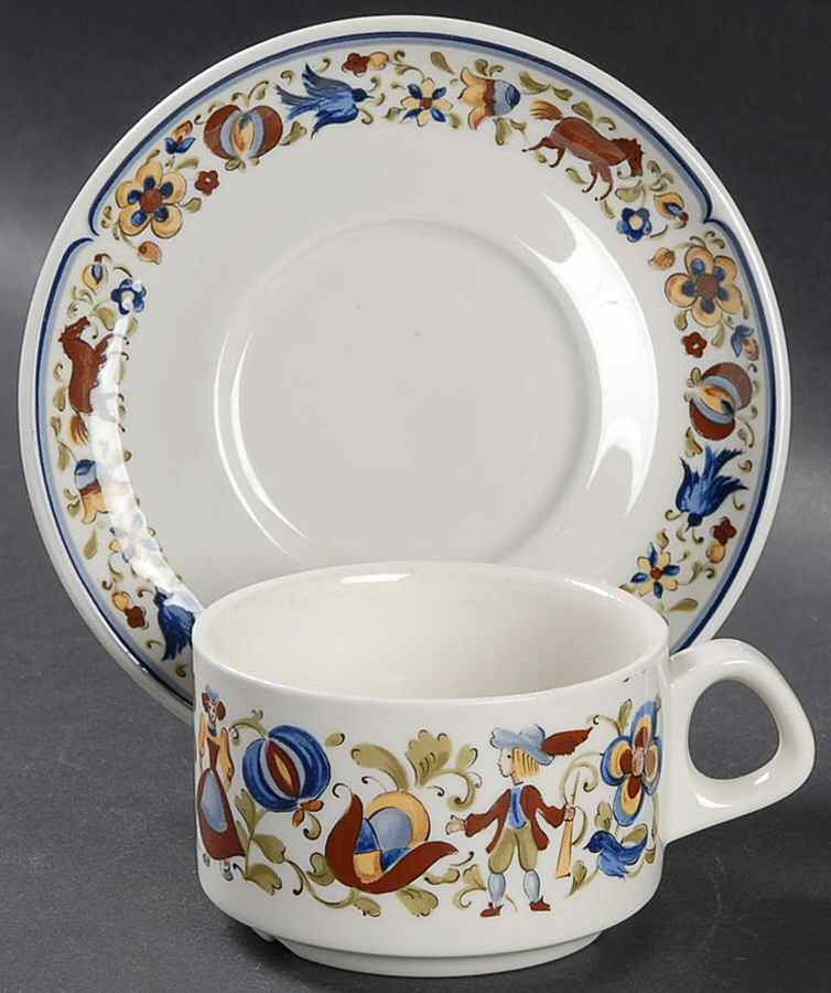 Troubadour Flat Demitasse Cup & Saucer Set by Villeroy & Boch-1