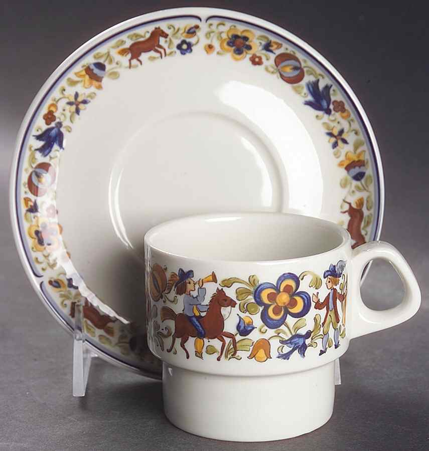 Troubadour Flat Cup & Saucer Set by Villeroy & Boch-1