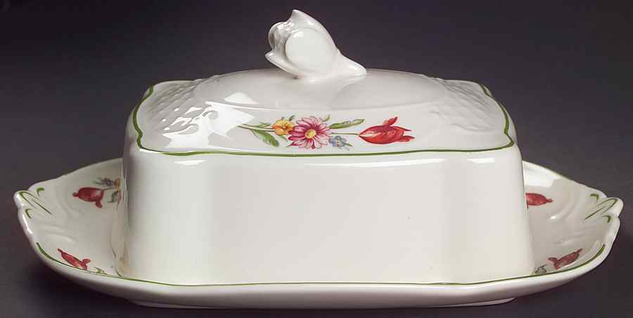 Tulipe Rectangular Covered Butter by Villeroy & Boch-1