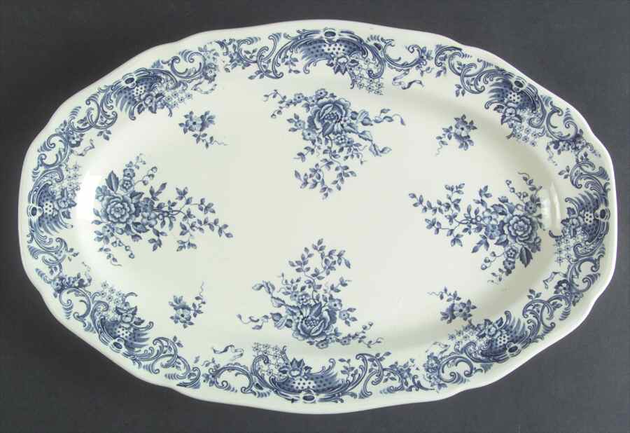 Valeria Blue 12" Oval Serving Platter by Villeroy & Boch-1