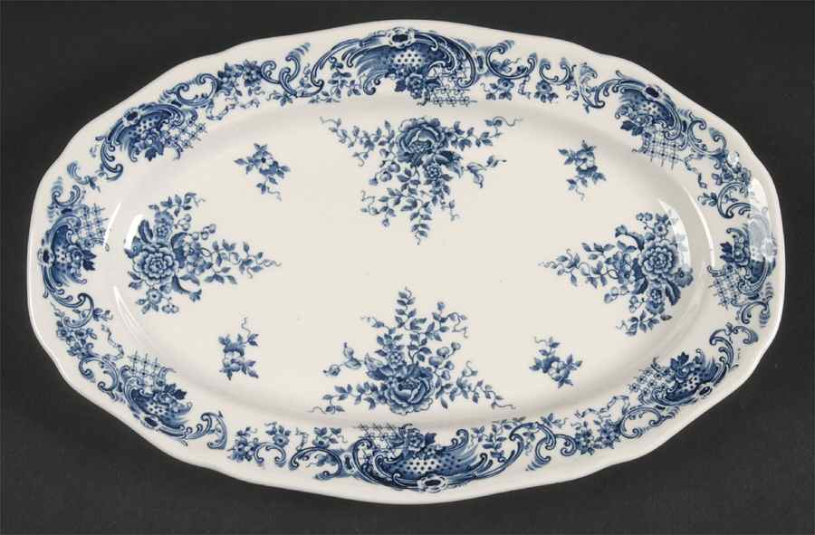 Valeria Blue 10" Oval Serving Platter by Villeroy & Boch-1