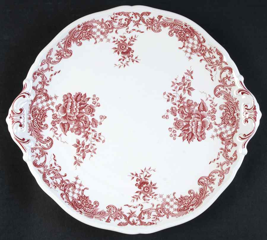 Valeria Red Handled Cake Plate by Villeroy & Boch-1