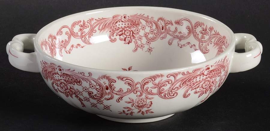 Valeria Red Footed Cream Soup Bowl by Villeroy & Boch-1