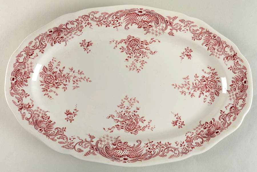 Valeria Red 14" Oval Serving Platter by Villeroy & Boch-1