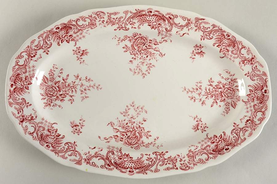 Valeria Red 12" Oval Serving Platter by Villeroy & Boch-1
