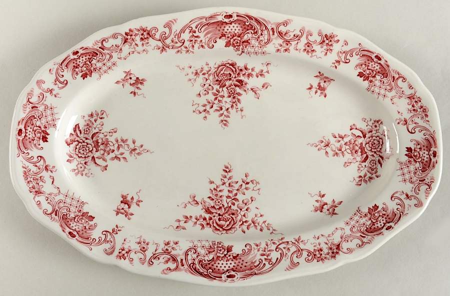 Valeria Red 10" Oval Serving Platter by Villeroy & Boch-1