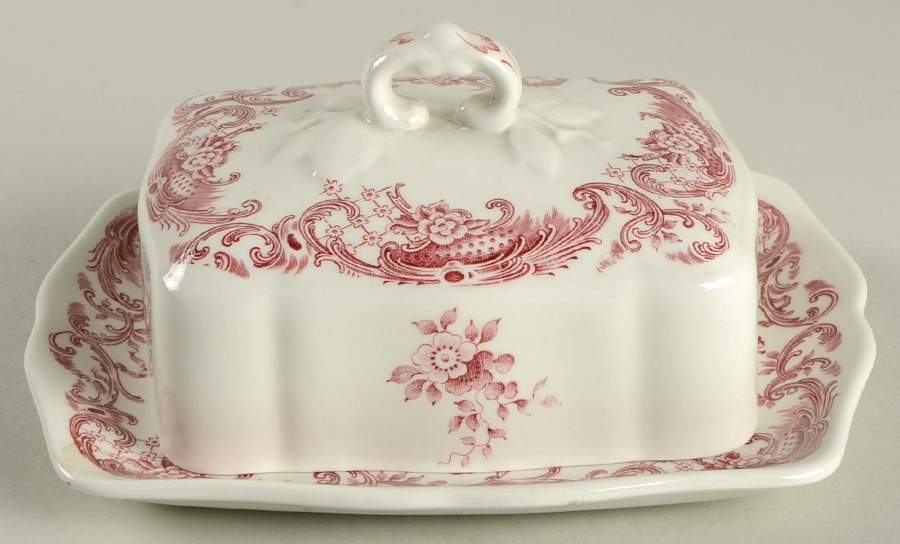Valeria Red Square Covered Butter by Villeroy & Boch-1