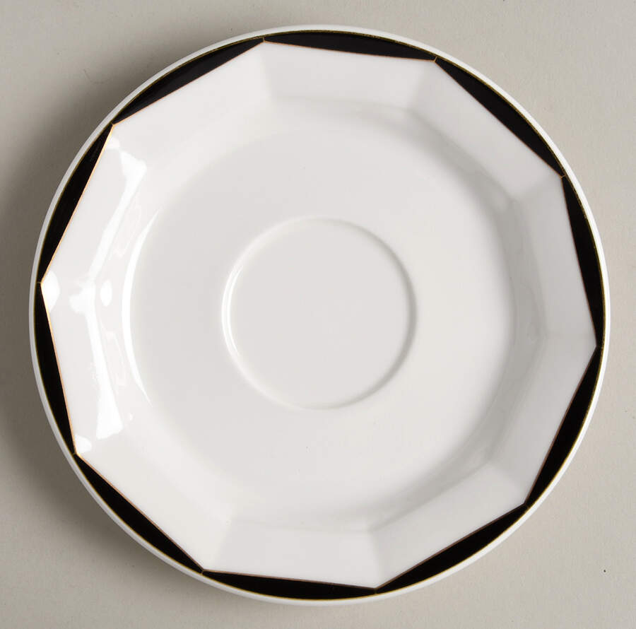 Varia Black and Gold Saucer for Cream Soup Bowl by Villeroy & Boch-1