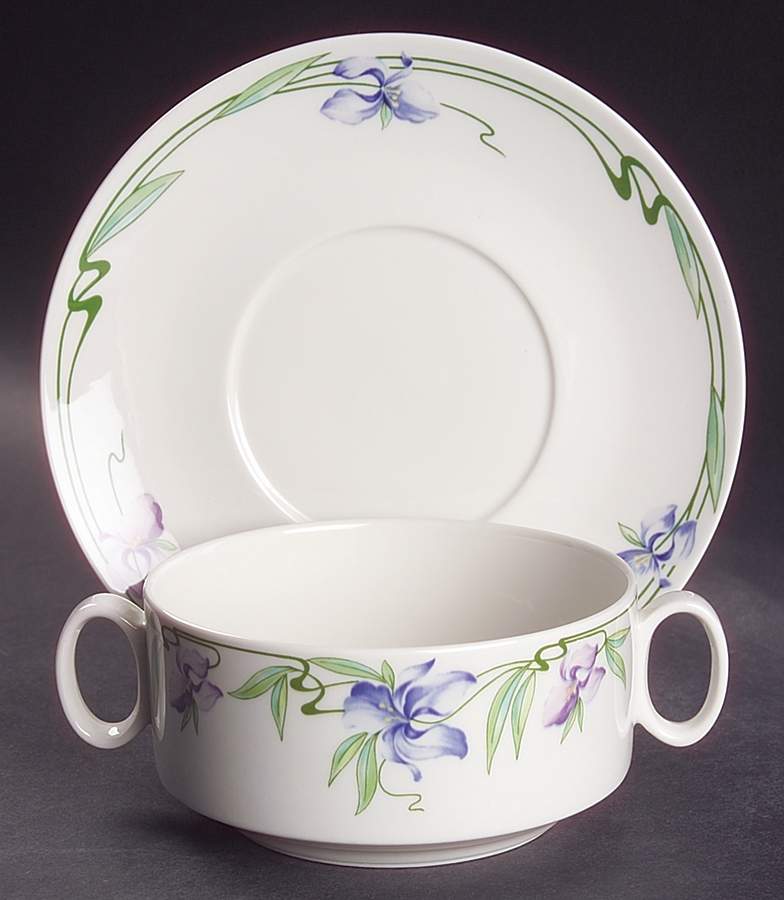 Verona Flat Cream Soup Bowl & Saucer Set by Villeroy & Boch-1