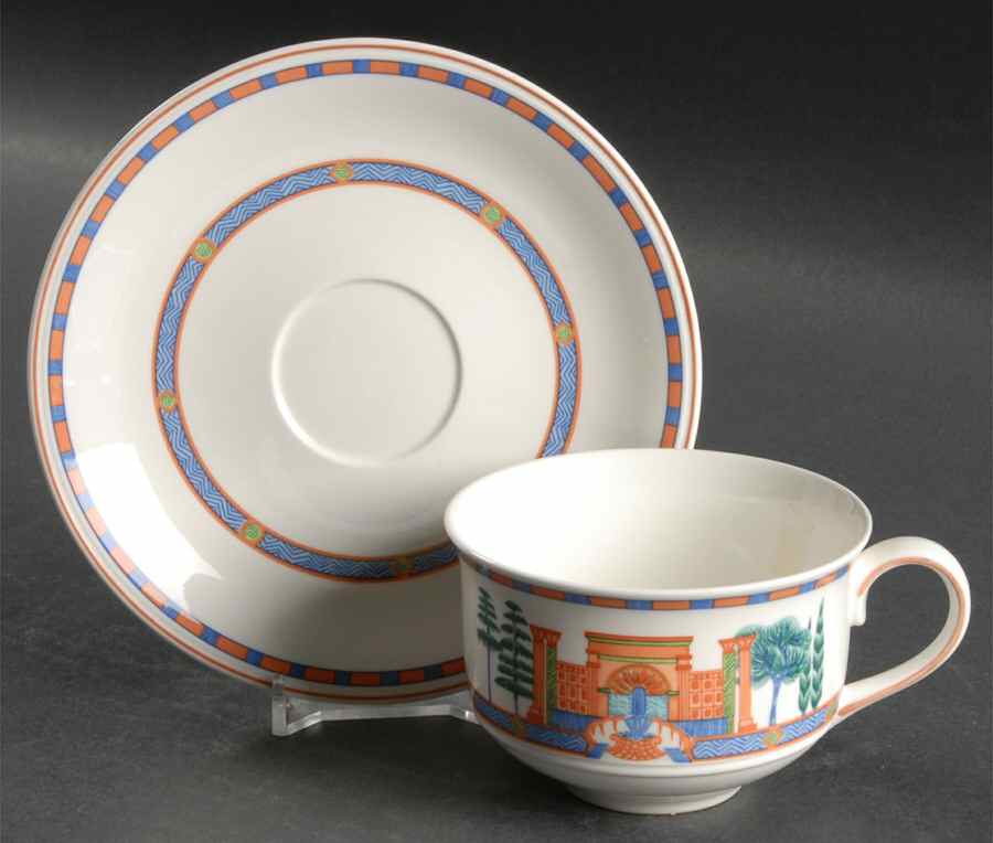 Via Appia Flat Cup & Saucer Set by Villeroy & Boch-1