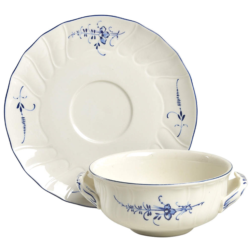 Vieux Luxembourg Flat Cream Soup & Saucer Set by Villeroy & Boch-1