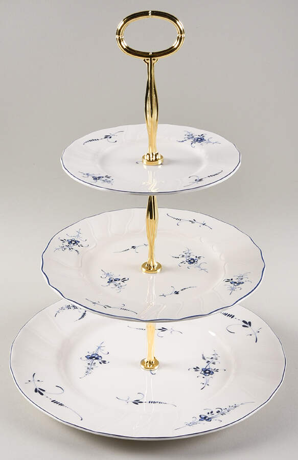 Vieux Luxembourg 13 7/8"-14 1/4" 3-Tiered Serving Tray(DP,SP,BB) HC by Villeroy & Boch-1