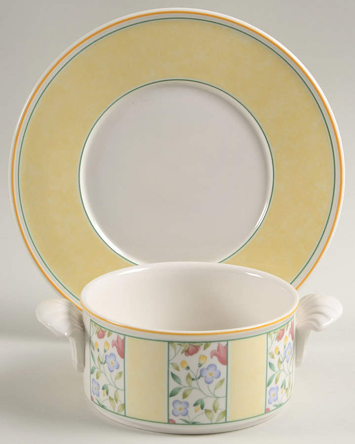 Virginia Flat Cream Soup Bowl & Saucer Set by Villeroy & Boch-1