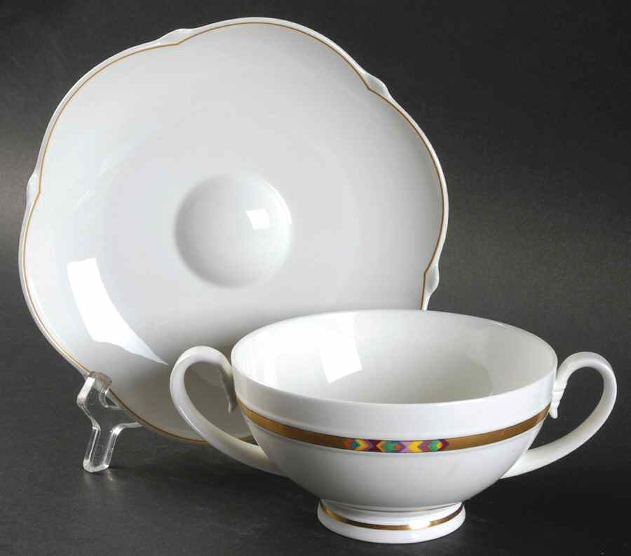 Viva Flat Cream Soup Bowl & Saucer Set by Villeroy & Boch-1