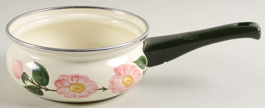 Wild Rose (Pink Flowers) 1 Qt Metal Saucepan W/No Lid by Villeroy & Boch-1