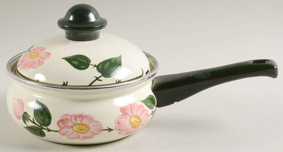 Wild Rose (Pink Flowers) 1 Qt Metal Saucepan by Villeroy & Boch-1