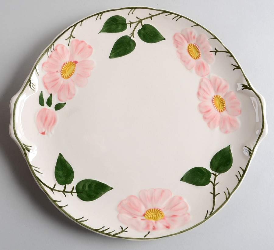 Wild Rose (Pink Flowers) Handled Cake Plate by Villeroy & Boch-1