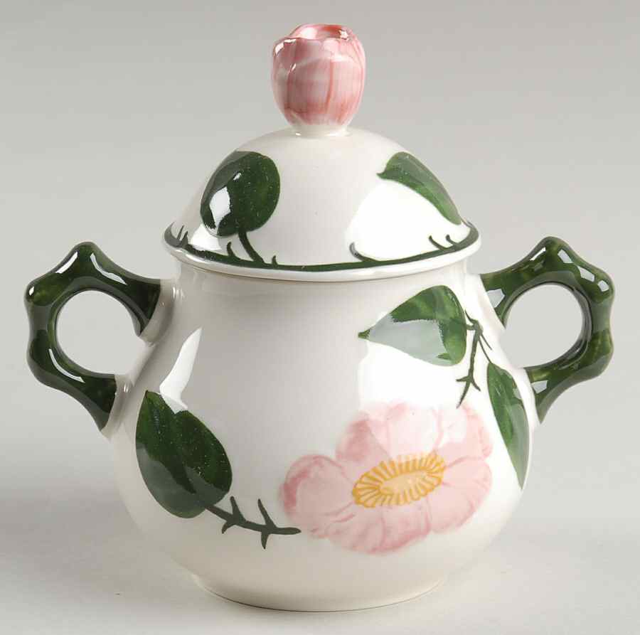 Wild Rose (Pink Flowers) Sugar Bowl & Lid by Villeroy & Boch-1