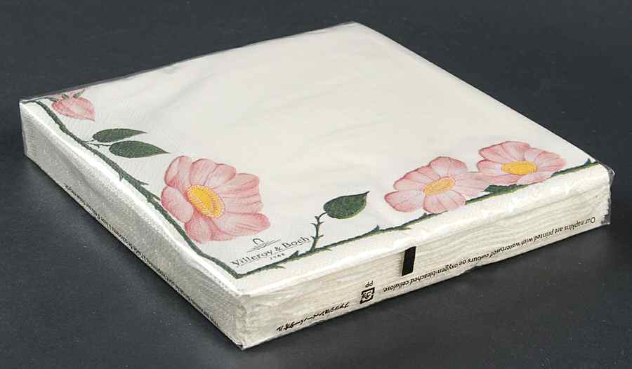Wild Rose (Pink Flowers) Package of Paper Luncheon Napkins by Villeroy & Boch-1