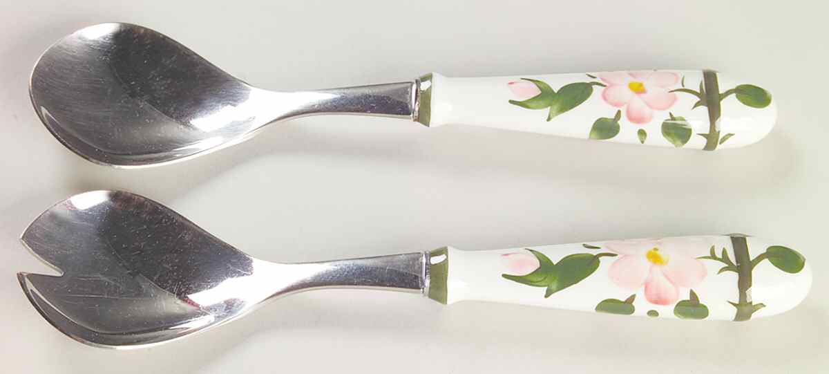 Wild Rose (Pink Flowers) (2 Piece) Salad Set with Stainless Bowl by Villeroy & Boch-1