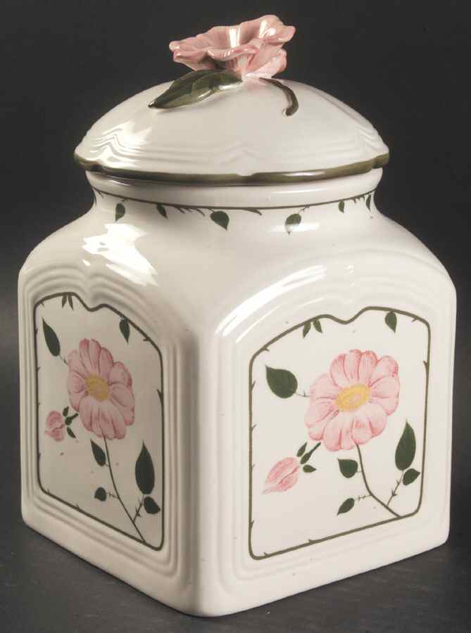 Wild Rose (Pink Flowers) 6" Storage Jar & Lid by Villeroy & Boch-1