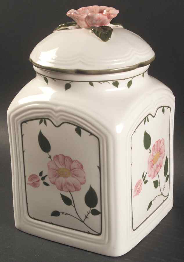 Wild Rose (Pink Flowers) 7" Storage Jar & Lid by Villeroy & Boch-1