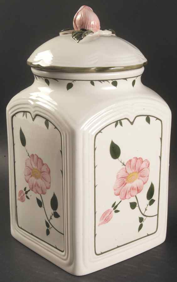Wild Rose (Pink Flowers) 8" Storage Jar & Lid by Villeroy & Boch-1