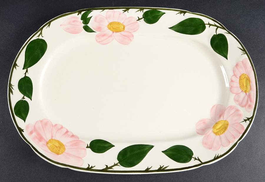 Wild Rose (Pink Flowers) 15" Oval Serving Platter by Villeroy & Boch-1