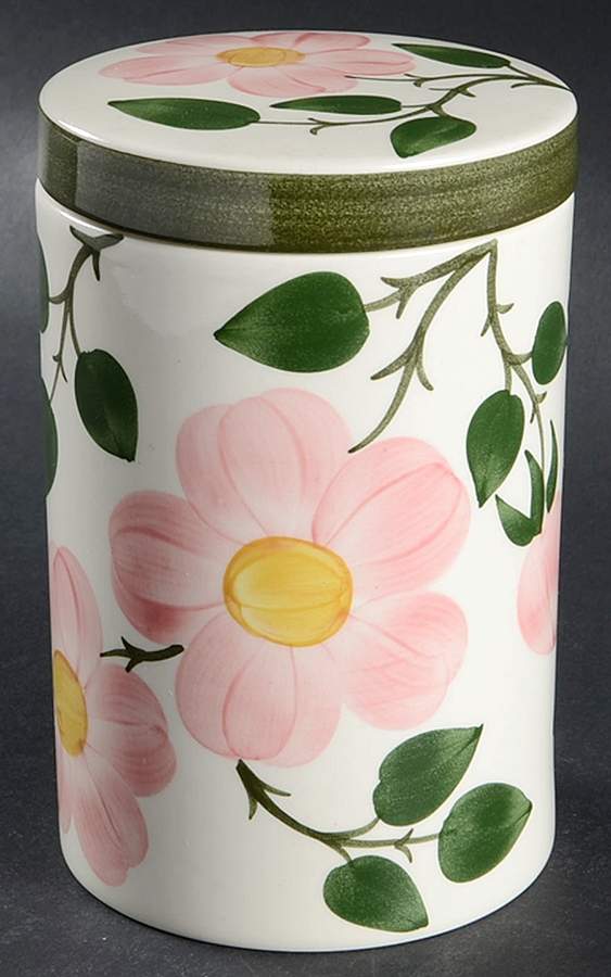 Wild Rose (Pink Flowers) 4" Storage Jar & Lid by Villeroy & Boch-1