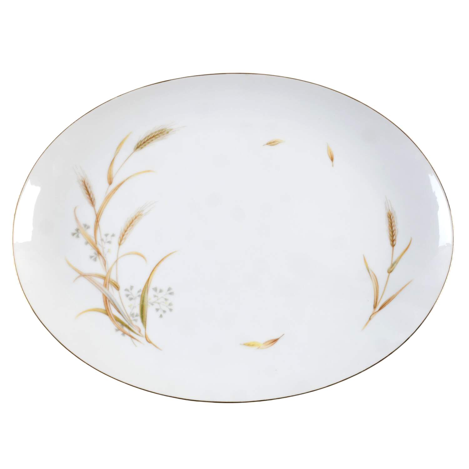 Golden Wheat 14" Oval Serving Platter by Violet-1