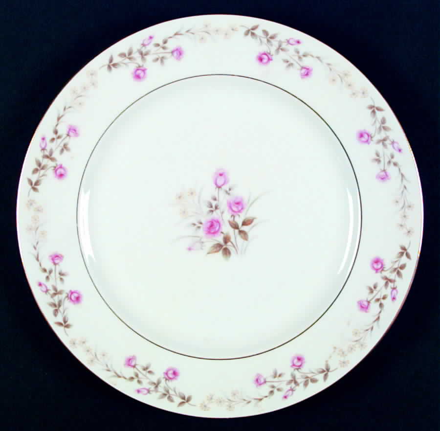 Tea Rose Dinner Plate by Violet-1