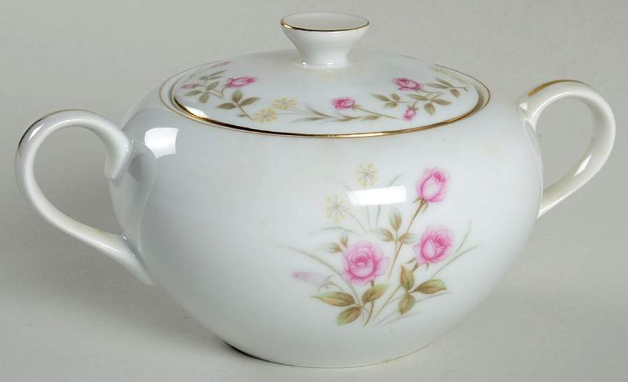 Tea Rose Sugar Bowl & Lid by Violet-1