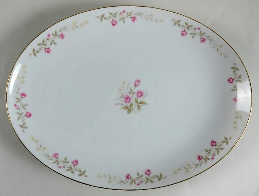 Tea Rose 12" Oval Serving Platter by Violet-1