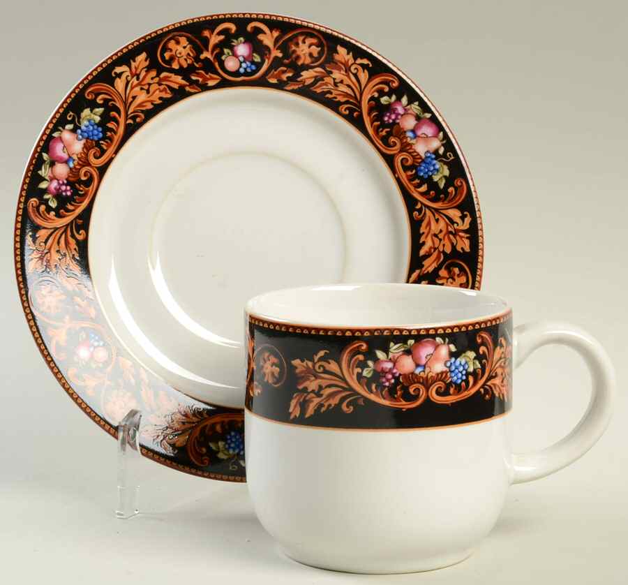 Abundance Flat Cup & Saucer Set by Vitromaster-1