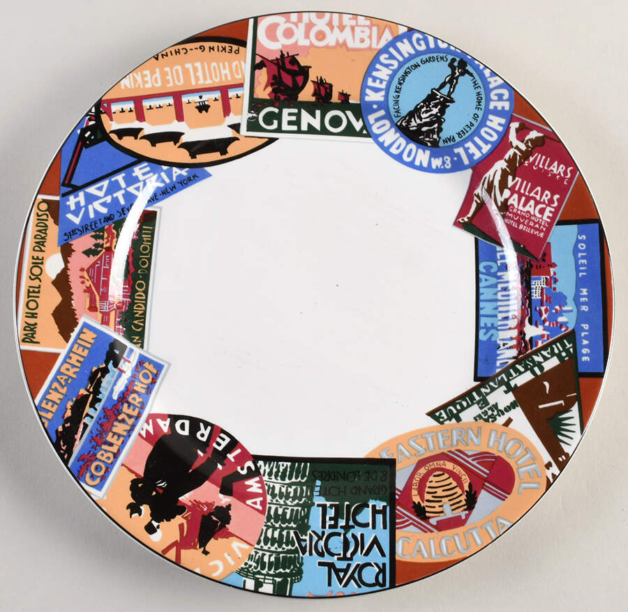 Around The World 12" Chop Plate (Round Platter) by Vitromaster-1