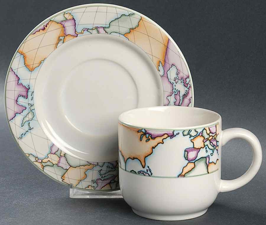 Atlas Flat Cup & Saucer Set by Vitromaster-1