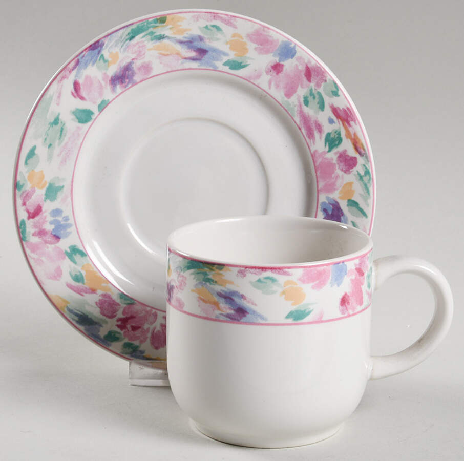 Bali Flat Cup & Saucer Set by Vitromaster-1