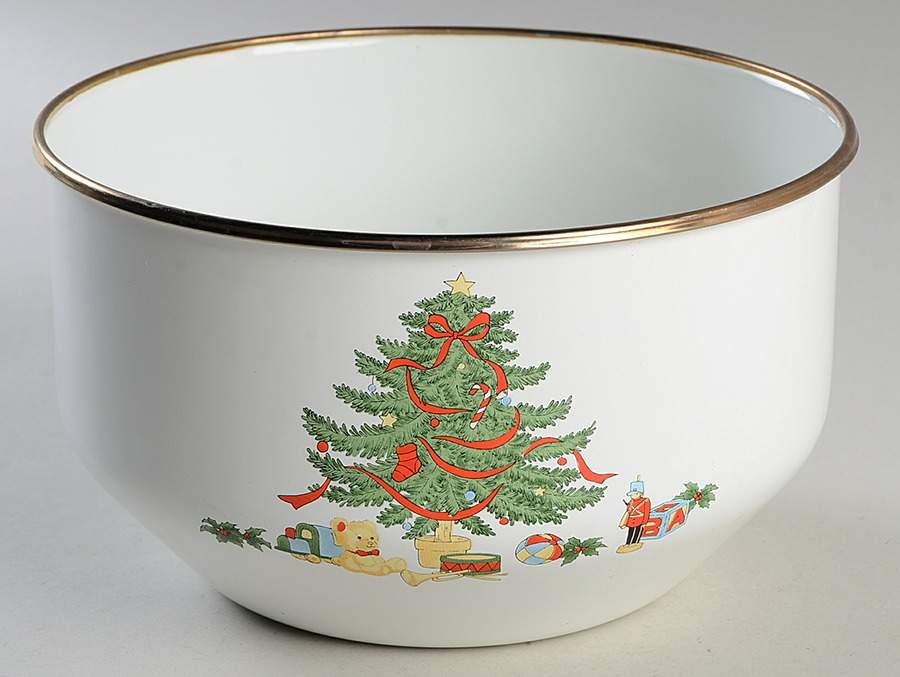 Christmas Tree Large Metal Mixing Bowl by Vitromaster-1