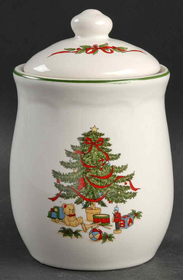 Christmas Tree Small Canister & Lid by Vitromaster-1