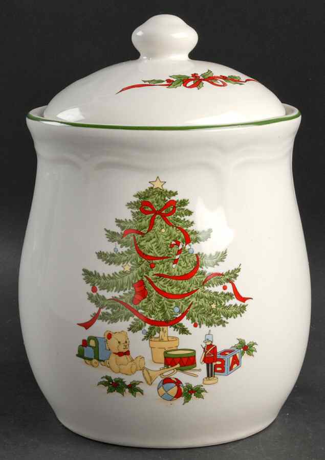 Christmas Tree Large Canister & Lid by Vitromaster-1