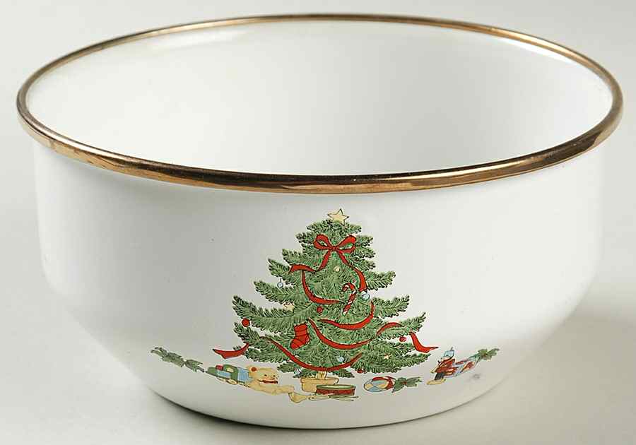 Christmas Tree Small Metal Mixing Bowl by Vitromaster-1