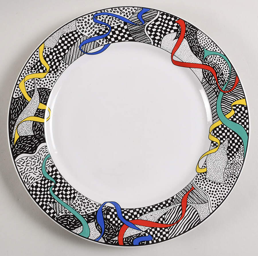 Color Waves 12" Chop Plate (Round Platter) by Vitromaster-1