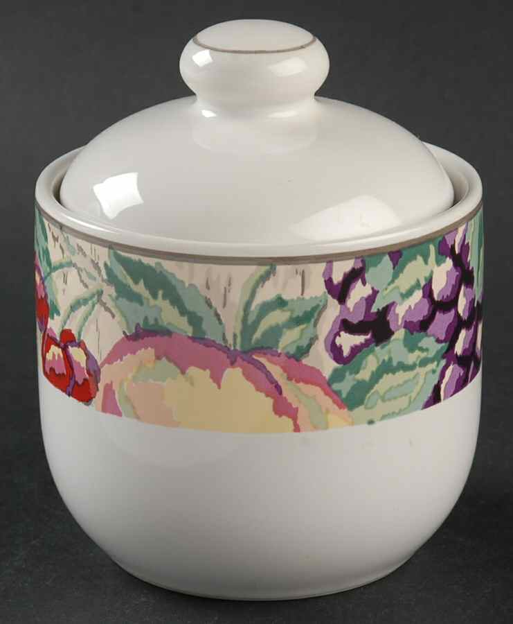 Fruit Tapestry Sugar Bowl & Lid by Vitromaster-1