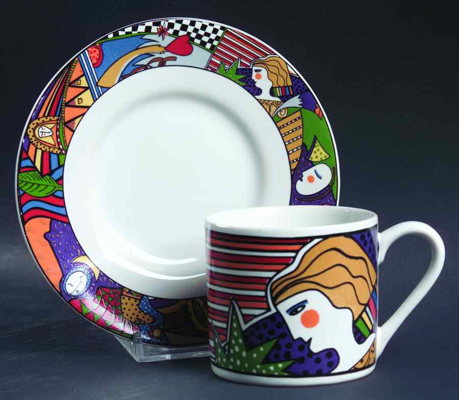 Metropolitan Flat Demitasse Cup & Saucer Set by Vitromaster-1