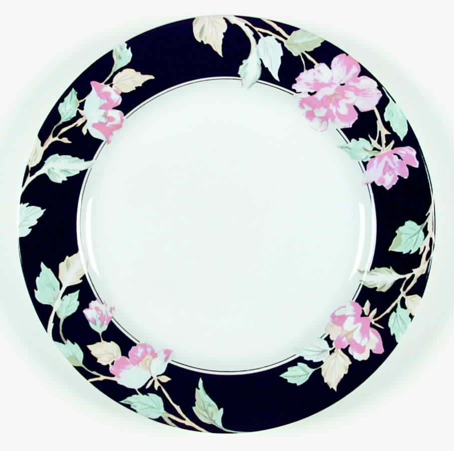Midnight Floral Dinner Plate by Vitromaster-1